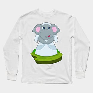 Elephant Bride Veil Wedding Long Sleeve T-Shirt